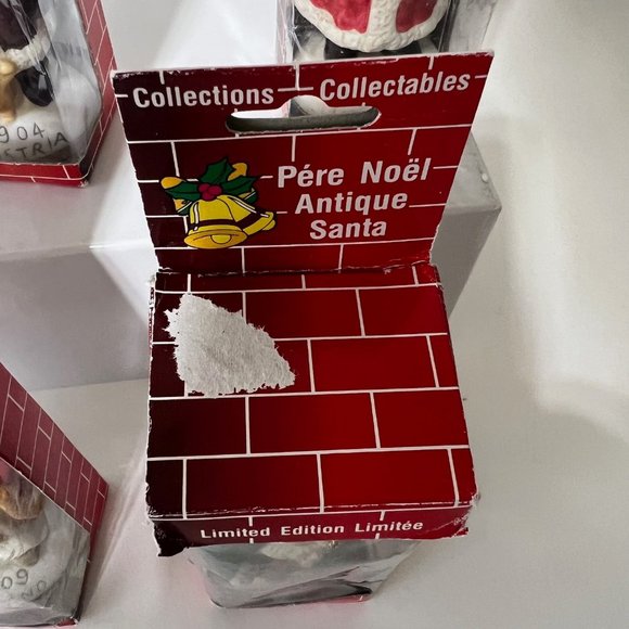 RARE Vintage Limited Edition 6-Pc Santa Claus Porcelain Ornament Set Collectable - Picture 15 of 16